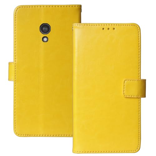 Anybird Flip Leder Tasche TPU Silikon Hülle Für Nokia 3210 2024 / HMD 3210 2.4" Lederhülle Handyhülle Schutzhülle Handytasche Handy Etui Cover Case Abdeckung (Gelb) von Anybird