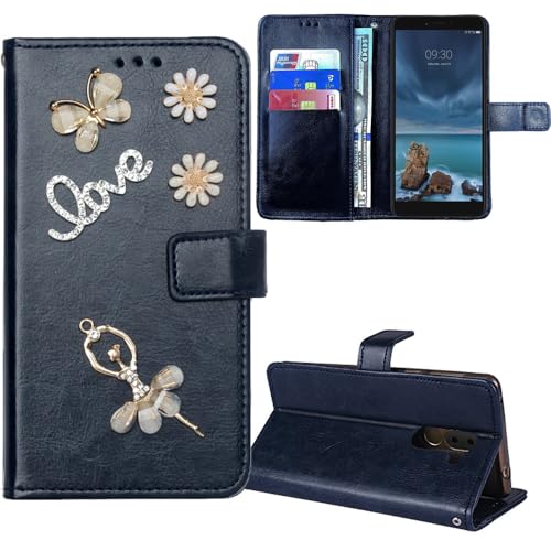 Anybird Premium Flip Leder Tasche Hülle Ballet 3D Diamond Bling TPU Silikon Case Für Doogee S119 6.72" Lederhülle Handyhülle Handy Tasche Schutz Cover Etui Dark Blue Anybird Premium Flip Leder Tasche Hülle Ballet 3D Diamond Bling TPU Silikon Case Für Doogee S119 6.72" Lederhülle Handyhülle Handy Tasche Schutz Cover Etui Dark Blue von Anybird