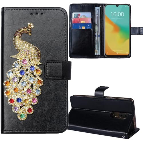 Anybird Premium Flip Leder Tasche Hülle Peacock 3D Diamond Bling TPU Silikon Case Für Cubot Kingkong X 6.58" Lederhülle Handyhülle Handy Tasche Schutz Cover Etui Black Anybird Premium Flip Leder Tasche Hülle Peacock 3D Diamond Bling TPU Silikon Case Für Cubot Kingkong X 6.58" Lederhülle Handyhülle Handy Tasche Schutz Cover Etui Black von Anybird