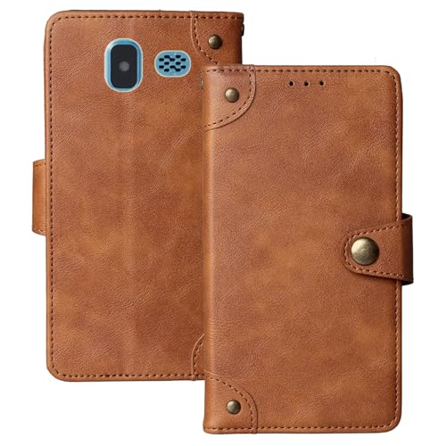 Anybird Retro Flip Leder Tasche Hülle Für Doro Primo 305 2" Lederhülle Handyhülle Schutz Handy Etui Cover Case Abdeckung (Braun) von Anybird