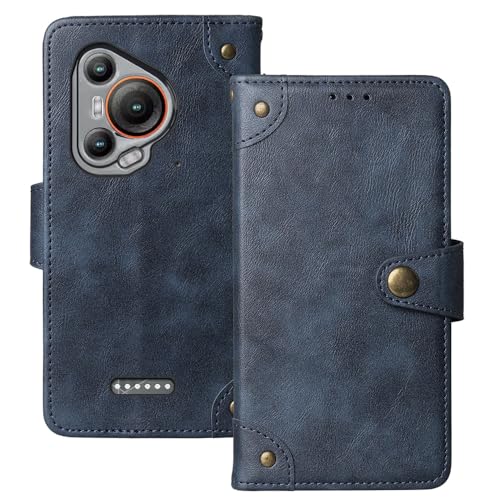 Anybird Retro Flip Leder Tasche TPU Silikon Hülle Für Blackview BL7000 Lederhülle Handyhülle Schutz Handy Etui Cover Case Abdeckung (Blau) von Anybird