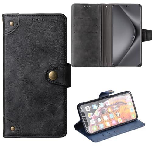 Anybird Retro Flip Leder Tasche TPU Silikon Hülle Für Lebest L2 2025 Lederhülle Handyhülle Schutz Handy Etui Cover Case Abdeckung (Schwarz) von Anybird
