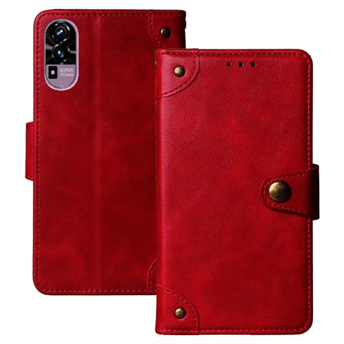 Anybird Retro Flip Rot Leder Tasche Hülle Für XGODY A53 6.5" Lederhülle Handyhülle Schutz Handytasche Handy Etui Brieftasche Cover Case Abdeckung von Anybird