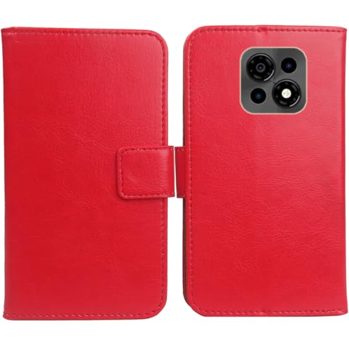 Anybird Rot Premium PU Leder Tasche Schutz Hülle Handy Case Wallet Cover Etui Ledertasche Für Casper Via M30 / M30 Plus 6.5" von Anybird
