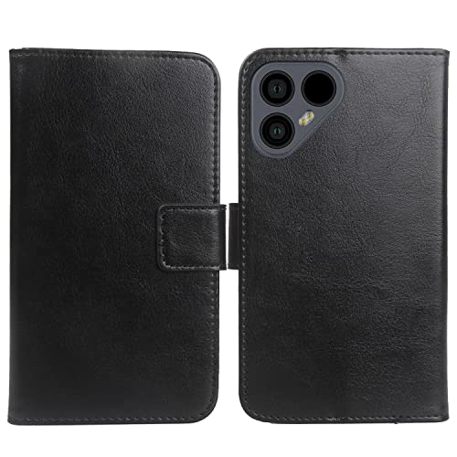 Anybird Schwarz Premium PU Leder Tasche Schutz Hülle Handy Case Wallet Cover Etui Ledertasche TPU Silikon Für Fairphone 5 6.46" von Anybird