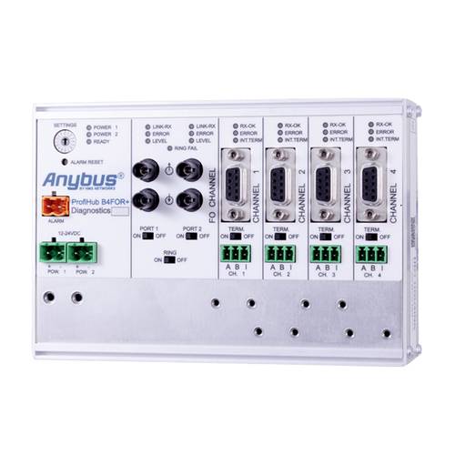 Anybus 17440 ProfiHub B4FOR+ SM Ring Repeater Profibus, Glasfaser, RJ-45 12 V/DC, 24 V/DC 1St. von Anybus