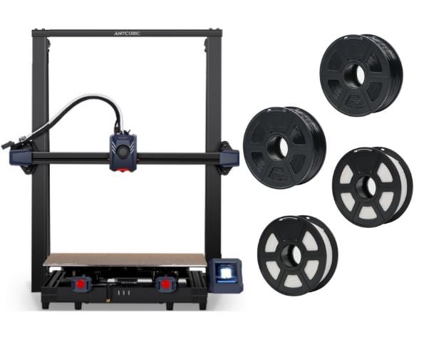 Anycubic - Kobra 2 Max 3D Printer, 2x ST-PLA 1.75 mm1 kg Filament Black&2x ST-PLA 1.75 mm 1 kg Filament White (CCTree) - Bundle von Anycubic