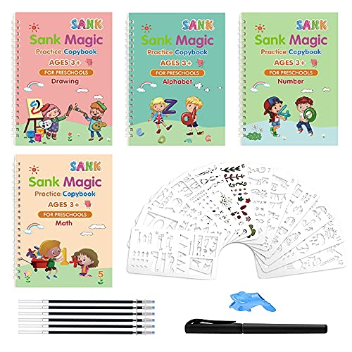 Anyingkai Wiederverwendbares Kalligraphie-Heft,Magische Kalligraphie,Magisches Heft Kinder,Copybook Calligraphy,Magisches Heft,Copybook für Kinder (klein) von Anyingkai