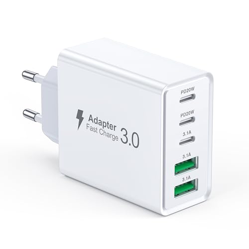 USB C Ladegerät, 5-Port USB Schnellladegerät 50W stecker USB c Charger, Ladestecker kompatibel mit iPhone 16 Pro Max/15 Pro Max/14 Pro Max, Samsun.g/Google/Tablet netzteile für Handys USB C Ladegerät, 5-Port USB Schnellladegerät 50W stecker USB c Charger, Ladestecker kompatibel mit iPhone 16 Pro Max/15 Pro Max/14 Pro Max, Samsun.g/Google/Tablet netzteile für Handys von Anykon