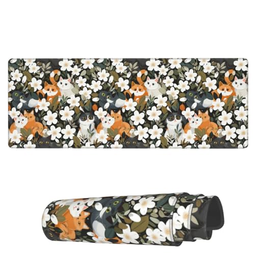 AoHanan Großes Gaming-Mauspad mit genähten Kanten, 3 mm, Bürodekoration, für Damen und Herren, Computerzubehör für Zuhause, Büro, 80 x 30 cm von AoHanan
