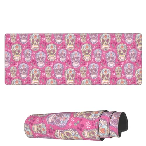 AoHanan Großes Mauspad, erweitertes Gaming-Mauspad mit genähten Kanten, 3 mm, Bürodekoration, für Damen und Herren, Computerzubehör für Zuhause, Büro, 80 x 30 cm, Rosa von AoHanan