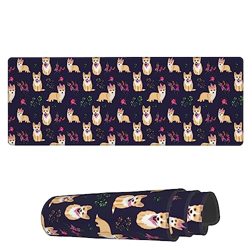 AoHanan Großes Mauspad Corgi's Dog Gaming Mousepad Extended Keyboard Mouse Pad Desk Pad Non-Slip Stitched Edge Rubber Table Mat 31.5 X 11.8 Inch AoHanan Großes Mauspad Corgi's Dog Gaming Mousepad Extended Keyboard Mouse Pad Desk Pad Non-Slip Stitched Edge Rubber Table Mat 31.5 X 11.8 Inch von AoHanan