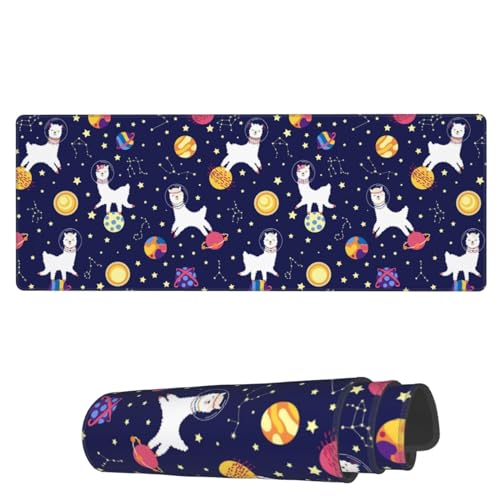 AoHanan Großes Mauspad mit genähten Kanten, 3 mm, Bürodekoration, für Damen und Herren, Computerzubehör für Zuhause, Büro, 80 x 30 cm von AoHanan