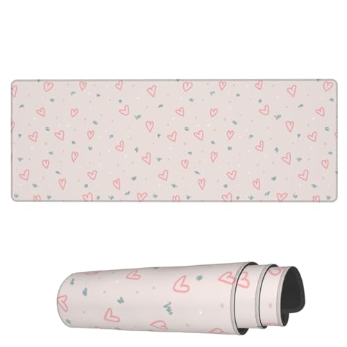 AoHanan Großes Mauspad mit genähten Kanten, 3 mm, Bürodekoration, für Damen und Herren, Computerzubehör für Zuhause, Büro, 80 x 30 cm von AoHanan