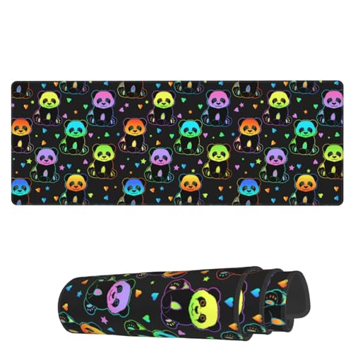 AoHanan Right Colorful Rainbow Panda Large Mouse Pad Extended Gaming Mousepad with Stitched Edges 3mm Office Decor Women Men Computer Accessories for Home Office 31.5 X 11.8 Inch AoHanan Right Colorful Rainbow Panda Large Mouse Pad Extended Gaming Mousepad with Stitched Edges 3mm Office Decor Women Men Computer Accessories for Home Office 31.5 X 11.8 Inch von AoHanan