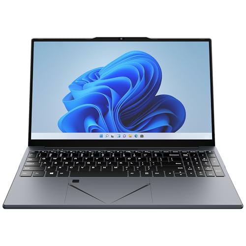 Notebook 15,6 Zoll grau Prozessor Intel N95 (bis zu 3,4 GHz) | 16 GB RAM DDR4 SSD NVMe 512 GB | Tastatur mit Hintergrundbeleuchtung | intelligentes Touchpad | Webcam-Schalter | Win 11 Pro | Office 365 von AocBook