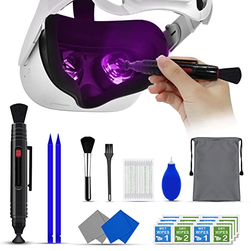 VR-Linsenreiniger, Objektiv-Stift-Reinigungsset für Oculus Quest 2/Hololens 2/Xbox/PS4/Wii, Reinigungsset für VR-Zubehör für Kamera-Gamecontroller, Telefon-Reinigungsset, AR-Reiniger von Aocii