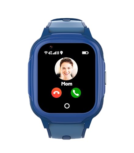 Aoekne Kinder Smartwatch mit GPS und SIM 4G Telefon Uhr für Kinder mit Videoanruf Telefonanruf WiFi Schulmodus SOS Kamera Schrittzähler Wasserdicht (Blau) von Aoekne