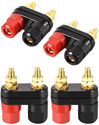 Aofan 4 Pcs Binding Post Lautsprecher Verstärker Terminal 2-Wege bananen Adapter mit Lautsprecher-Terminal für 4 MM Bananenstecker Aofan 4 Pcs Binding Post Lautsprecher Verstärker Terminal 2-Wege bananen Adapter mit Lautsprecher-Terminal für 4 MM Bananenstecker von Aofan