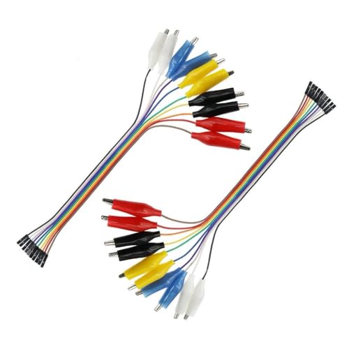 Aofan 2x10 Pin 20cm Breadboard Krokodilklemmen-Female Jumper,Gator auf Stecker,Überbrückungskabel,für Netzteil,LED-Streifen, Multimeter, Arduino Lilypad und Raspberry Pi Aofan 2x10 Pin 20cm Breadboard Krokodilklemmen-Female Jumper,Gator auf Stecker,Überbrückungskabel,für Netzteil,LED-Streifen, Multimeter, Arduino Lilypad und Raspberry Pi von Aofan