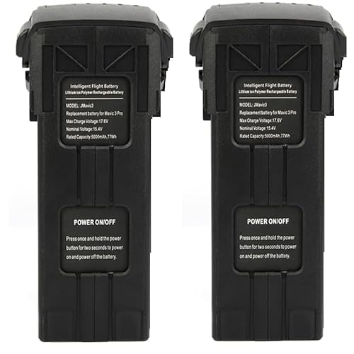 Aokicase Für DJI Mavic 3 / Mavic 3 Pro Akku 5000mAh / 17.6V Akkulaufzeit von 46 Minuten,hochkapazitiver intelligenter Flug Ersatzakku, für DJI Mavic 3 / Mavic 3 Pro Serie Drohne V2.0 (2 Pack) von Aokicase