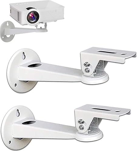 Aokicase Mini Projektor Wandmontage/Kamera/verbesserte 360 Grad drehbare Halterung,7.8 inch-Verstellbare Wandhalterung,Ständer Metallhalterung Rack(weiß,2PCS) bg17 von Aokicase