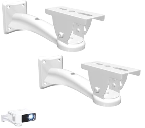 Aokicase Mini Projektor Wandmontage/Kamera/verbesserte 360 Grad drehbare Halterung,7.8 inch-Verstellbare Wandhalterung,Ständer Metallhalterung Rack(weiß,2PCS) bg22 von Aokicase