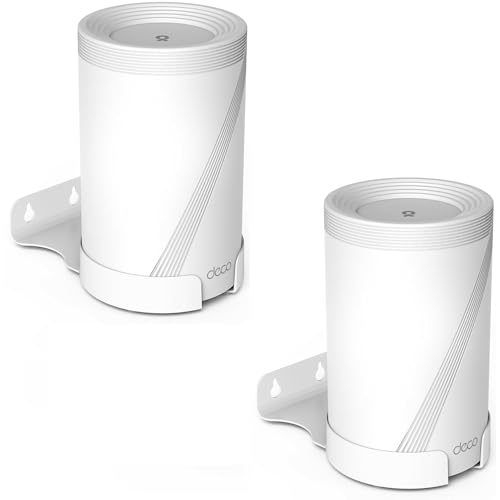 Stander Kompatibel mit TP Link Deco BE63 / BE65 Mesh WiFi 7 System-Einfache und robuste Wandhalterung Standhalterung TP Link Deco BE63 / BE65 Halterung mit Kabelmanagement(Weiß,2PCS) von Aokicase