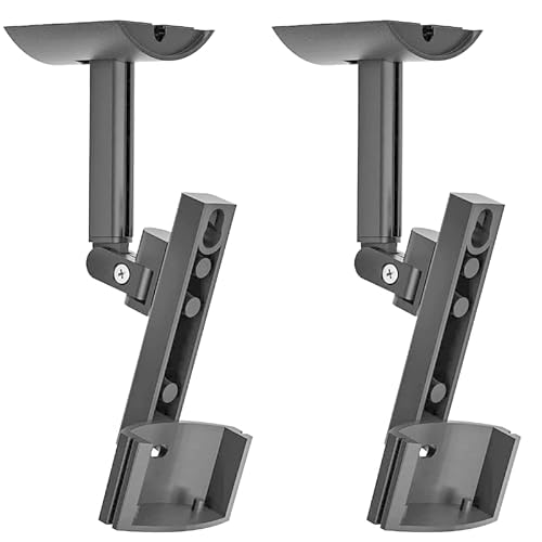 Wand- und Deckenhalterung für Harman Kardon HKTS 20/BQ 30/BQ 60/BQ 65 Lautsprecher Neigbare und schwenkbare Lautsprecherhalterung für Harman Kardon SATS TS30 TS20 TS60 Lautsprecher(Schwarz) 2PCS von Aokicase