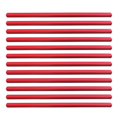 10 x A4-Gleitbinder, rote Bindereisten mit Gleitgriff, Kunststoff-Rückenstangen, Schiebeordner für Dateiberichte, Projekte, Präsentationen, Büro, Dokumentenbedarf, 30,5 x 1,5 cm von Aoktorkit