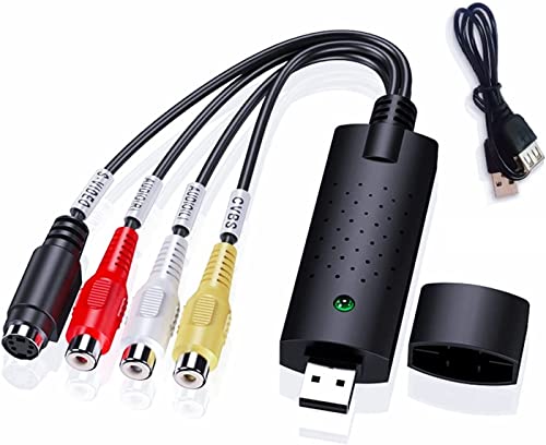 Aolirot USB 2.0 Audio Video Grabber, USB 2.0 Audio Video Grabber Konverter Analog-zu-digital-Konverter mit Adapter für VHS/VCR/TV zu DVD für Linux/Win Xp/Vista/Win 7/8/10 Aolirot USB 2.0 Audio Video Grabber, USB 2.0 Audio Video Grabber Konverter Analog-zu-digital-Konverter mit Adapter für VHS/VCR/TV zu DVD für Linux/Win Xp/Vista/Win 7/8/10 von Aolirot