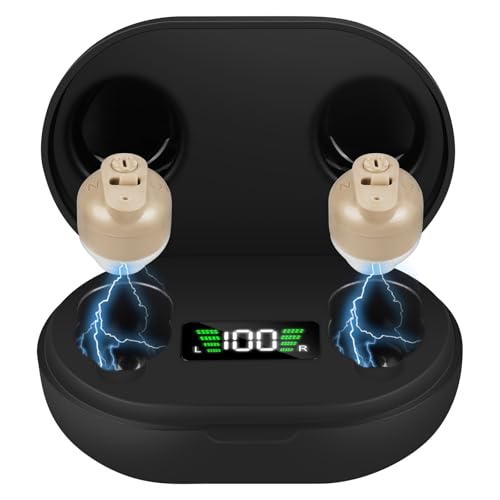 Aolso Hörgeräuschverstärker, Wiederaufladbarer Sound-Verstärker, Noise Cancelling, USB Ladestation, Aufbewahrungsbox, ergonomische Passform Kopfhörer Kabellos Aolso Hörgeräuschverstärker, Wiederaufladbarer Sound-Verstärker, Noise Cancelling, USB Ladestation, Aufbewahrungsbox, ergonomische Passform Kopfhörer Kabellos von Aolso