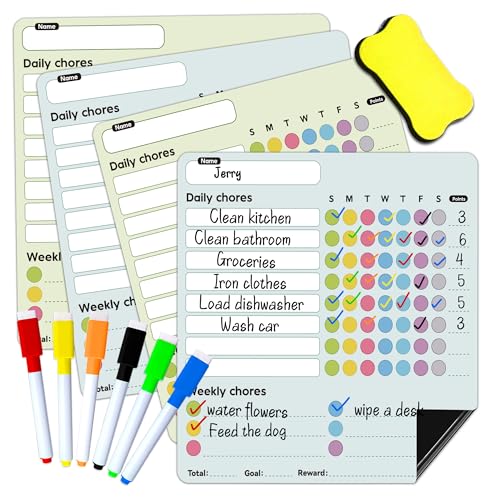 4 Stück Tagesplaner Kinder Routine Magnetische Whiteboard Wochenplaner Magnetisch To Do Liste Planer Kinder Wochenplaner Kinder Aufgabendiagramme für Kühlschrank Schreibtisch Haus Schule 4 Stück Tagesplaner Kinder Routine Magnetische Whiteboard Wochenplaner Magnetisch To Do Liste Planer Kinder Wochenplaner Kinder Aufgabendiagramme für Kühlschrank Schreibtisch Haus Schule von Aomaic