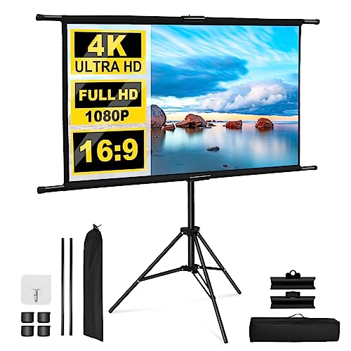 Aomdom Beamer Leinwand mit Stativ 80 Zoll, 16:9-Leinwand, 4K-HD Tragbare Projektionswand Geeignet für Zuhause, Outdoor, Büro, Schule Aomdom Beamer Leinwand mit Stativ 80 Zoll, 16:9-Leinwand, 4K-HD Tragbare Projektionswand Geeignet für Zuhause, Outdoor, Büro, Schule von Aomdom