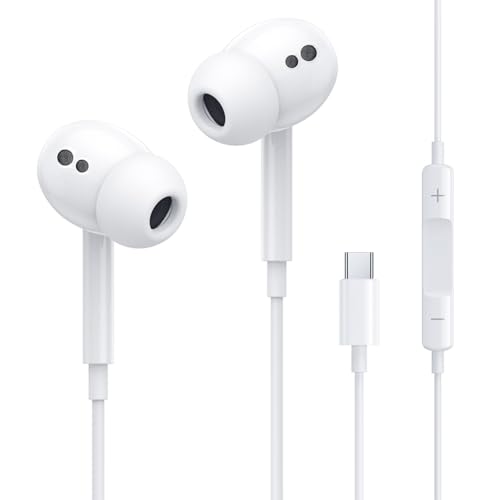 USB C Kopfhörer für Samsun.g Galaxy A55 A35 A54 A34 A56 S24 FE S25,In Ear Kopfhörer mit Kabel Mikrofon Ohrhörer Typ C Headset USB C Anschluss für iPhon.e 16 15 Pro iPad Air Pixel 9 Xiaom.i 14T Aomlike USB C Kopfhörer für Samsun.g Galaxy A55 A35 A54 A34 A56 S24 FE S25,In Ear Kopfhörer mit Kabel Mikrofon Ohrhörer Typ C Headset USB C Anschluss für iPhon.e 16 15 Pro iPad Air Pixel 9 Xiaom.i 14T Aomlike von Aomlike