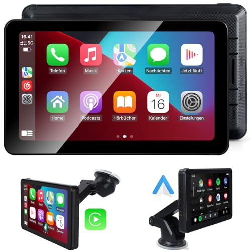 Aonerex Tragbare CarPlay Display, Wireless Android Auto Monitor, 7 Zoll IPS Bildschirm mit Bluetooth-Freisprecheinrichtung, Siri, Sprachassistent, GPS Navigation, MirrorLink, FM Aonerex Tragbare CarPlay Display, Wireless Android Auto Monitor, 7 Zoll IPS Bildschirm mit Bluetooth-Freisprecheinrichtung, Siri, Sprachassistent, GPS Navigation, MirrorLink, FM von Aonerex