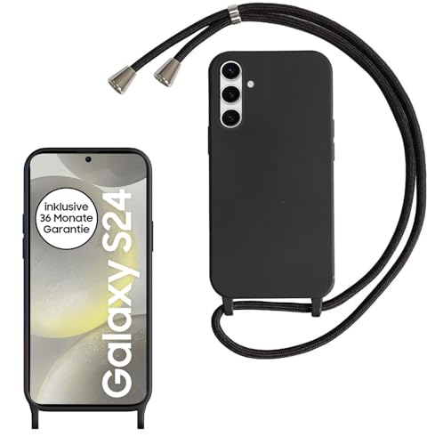 für Samsung Galaxy S25 Hülle mit Band, Handyhülle Samsung Galaxy S24 Hülle mit Band, Handykette S25 Silikon Schtzhülle mit Abnehmbar Kordel Stossfest Bumper Case zum Umhängen, Schwarz für Samsung Galaxy S25 Hülle mit Band, Handyhülle Samsung Galaxy S24 Hülle mit Band, Handykette S25 Silikon Schtzhülle mit Abnehmbar Kordel Stossfest Bumper Case zum Umhängen, Schwarz von AoozeFon