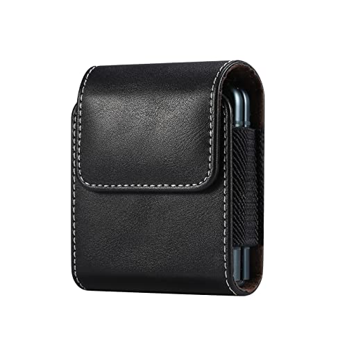 Aopan Gürteltasche Hülle mit Gürtelclip Halfter Echt Ledertasche für Samsung Galaxy Z Flip 3 / Samsung Galaxy Z Flip/Motorola RAZR, Schwarz Aopan Gürteltasche Hülle mit Gürtelclip Halfter Echt Ledertasche für Samsung Galaxy Z Flip 3 / Samsung Galaxy Z Flip/Motorola RAZR, Schwarz von Aopan