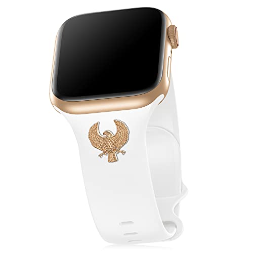 Aopigavi Designer-Uhrenarmbänder mit Nieten, kompatibel mit Apple Watch, 38 mm, 44 mm, 40 mm, 45 mm, 41 mm, 42 mm, 49 mm, Silikon-Sport-Dekorband für iWatch Ultra/SE Serie 8/7/6/5/4/3/2/1 von Aopigavi