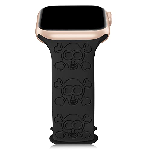 Aopigavi Graviertes Designer-Sportarmband, kompatibel mit Apple Watch-Armbändern, 42 mm, 44 mm, 38 mm, 41 mm, 40 mm, 45 mm, 49 mm, weiches, wasserdichtes Silikonarmband für iWatch Ultra/SE Serie von Aopigavi