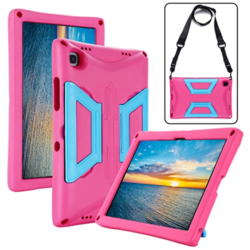 Kinder-Schutzhülle für Lenovo Tab M10 HD TB-X306X TB-X306F 10,1 Zoll / 25,7 cm, EVA, stoßfest, mit Schultergurt und Halterung für Lenovo Tab M10 HD TB-X306X TB-X306F 10,1 Zoll (25,1 Zoll) Rosarot ) von Aosailjet