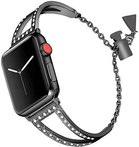 Aottom Kompatibel für Armbänder Apple Watch 42mm Frauen,Armband Apple Watch 44mm Edelstahl Uhrenarmband iWatch 44mm Ersatzband Sportarmband für iWatch Series 7 45mm,Series 6/5/4 44mm,Serie 3 2 1 42mm von Aottom