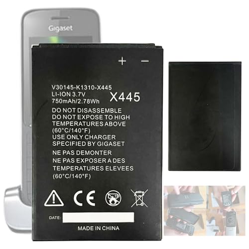 Aousavo (New Upgrade) V30145-K1310-X445 ersatz akku Kompatibel mit Gigaset SL450 SL350 SL400 SL78 SL78H SL780 H V30145-K1310-X445 LI-ION 3,7V 750mAh von Aousavo