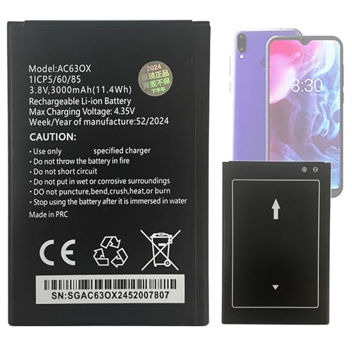 Aousavo AC63OX ersatz akku Kompatibel mit Archos Oxygen 63 Archos AC63OX Phone Aousavo AC63OX ersatz akku Kompatibel mit Archos Oxygen 63 Archos AC63OX Phone von Aousavo