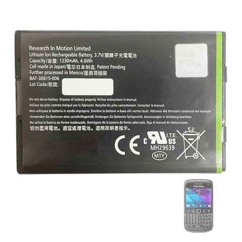 Aousavo BAT-30615-006 JM1 ersatz akku Kompatibel mit BlackBerry 9790 9900 9930 9850 9860 JM1 JM-1 von Aousavo