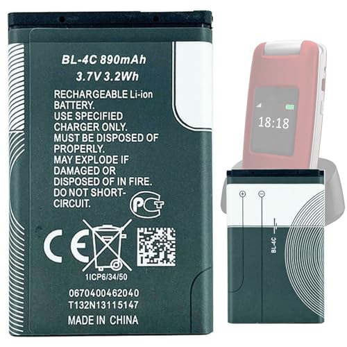 Aousavo BL-4C ersatz akku Kompatibel mit Easyfone Prime A1, A2, A5 Mobile Phone von Aousavo