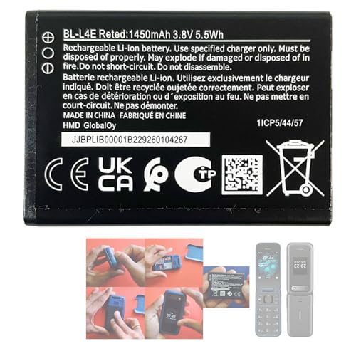 Aousavo BL-L4E ersatz akku Kompatibel mit Nokia 2660 Flip TA-1398/1420/1480/1492 von Aousavo