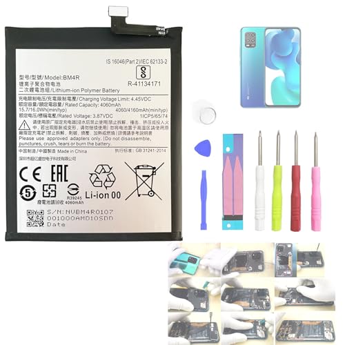 Aousavo BM4R ersatz akku Kompatibel mit Xiaomi Mi 10 Lite M2002J9G mit Free Toolkit von Aousavo