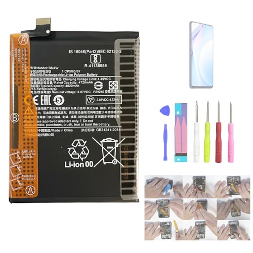 Aousavo BM4W ersatz akku Kompatibel mit Xiaomi Mi 10T Lite 5G mit Free Toolkit von Aousavo