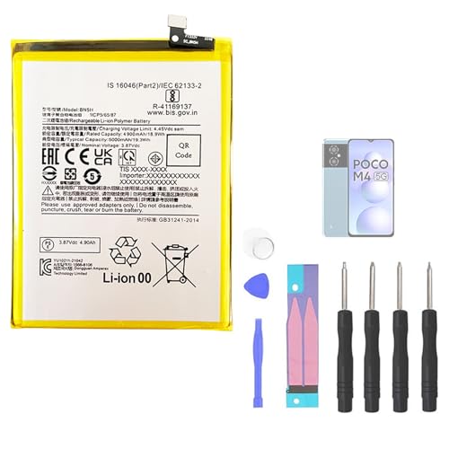 Aousavo BN5H ersatz akku Kompatibel mit Xiaomi Poco M4 5G/Redmi Note 11E mit ersatz kit von Aousavo